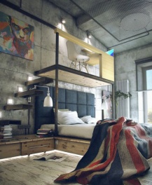 12 дизайна за спални в индустриален стил