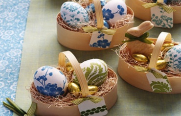 Декоративни великденски яйца с декупаж